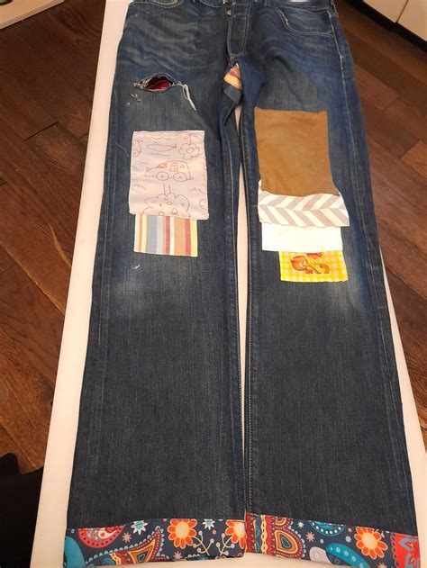 Kurt Cobain Jeans Levi Jeans Patched And Distressed Patches To