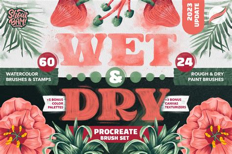 Wet Dry Procreate Brush Set Design Cuts