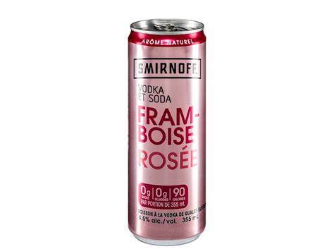 SMIRNOFF Vodka et soda Framboise rosée Protégez Vous ca