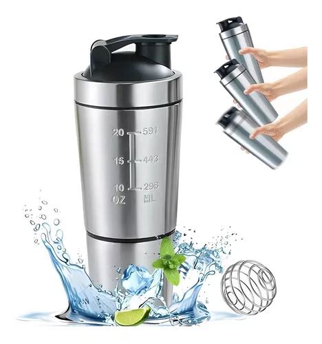 Shaker Proteina Vaso Deportivo Para Gym Acero Inoxidable Mercadolibre