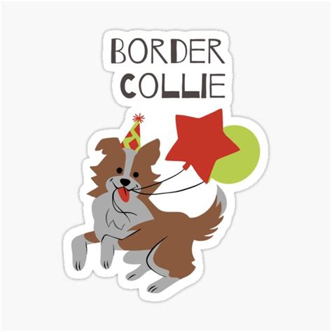 Border Collie Sticker For Sale By Chachiarts Redbubble