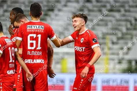 Antwerps Players Celebrates After Scoring During Editorial Stock Photo