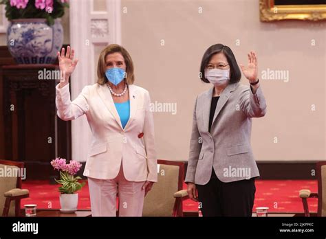 Taipei Taipei Taiwan 2nd Aug 2022 U S House Speaker NANCY PELOSI