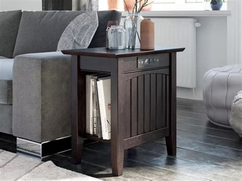 Side Table With Charging Station Power Hub National Assemblers