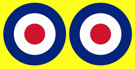 Laminated 2x 4inch RAF Roundel Stickers The Who Mod Target Scooter