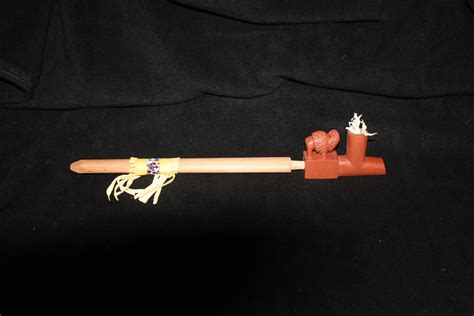 Native American Ceremonial Red Pipestone Buffalo Pipe 14 1 2″ Lakota Creations