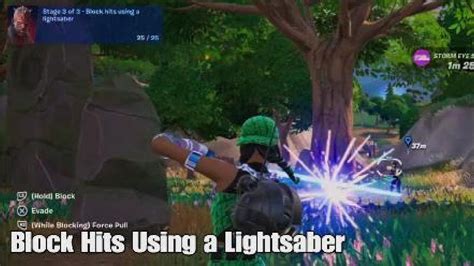 Block Hits Using A Lightsaber Stage 3 Of 3 Fortnite Fall Of The