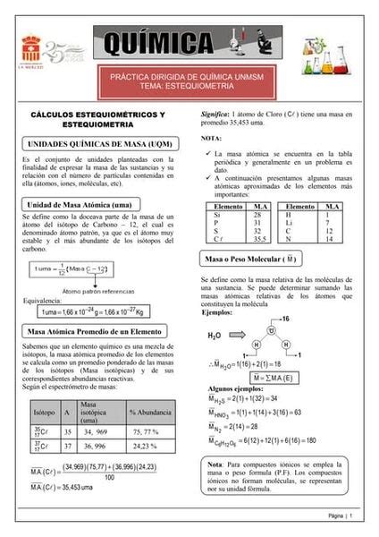 Unidades QuÍmicas De Masa Ppt