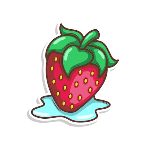 Premium Vector Hand Draw Strawberry Fruit Illustration Art