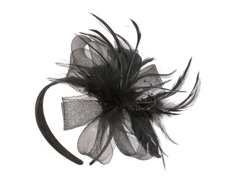 Black Crinoline And Feathers Fascinator Online In Australia Trish Millinery