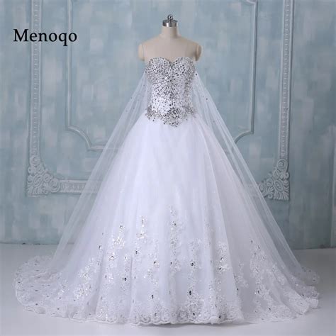 Romantic Wedding Dress Princess Bride Dress Strapless Floor Length