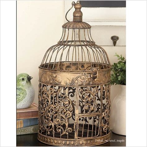 Large Vintage Victorian Bird Cages Set Hanging Scrolled