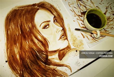 Coffee Art Pinturas feitas Café por Dirceu Veiga