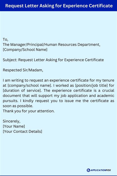 7 Samples Application For Experience Certificate