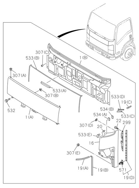 8 98122 695 0 Panel Asm Cab Prod Br Genuine Isuzu Part