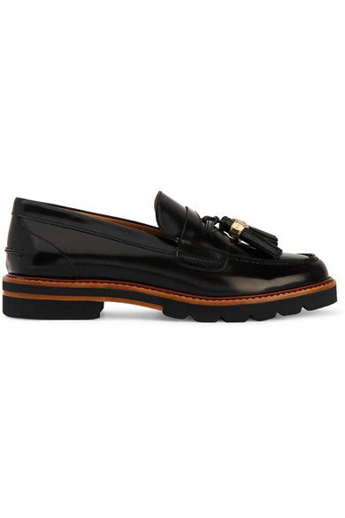 Stuart Weitzman Manila Glossed Leather Loafers Net A Portercom