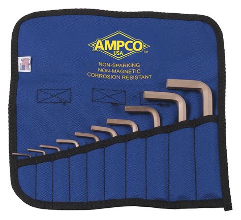 Ampco Kit Hex Key 10 Piece Metric Hex Key Sets Apom42m M42m