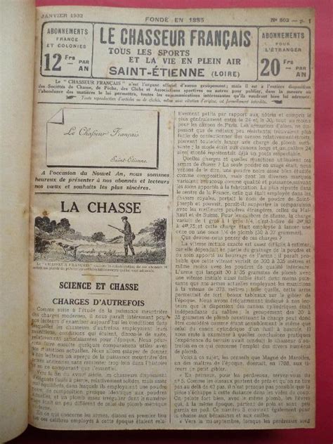 Le Chasseur Fran Ais Organe Universel De Tous Les Sports Et De La Vie