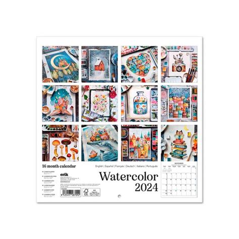 Calendario 2024 30X30 Watercolor Alcampo Haz Tu Compra Online Y