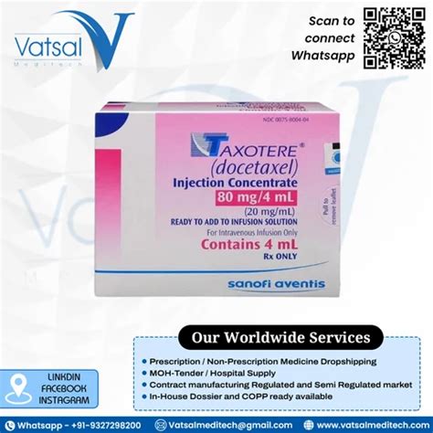 Docetaxel Taxotere Mg Injection At Rs Vial Taxotere In Surat