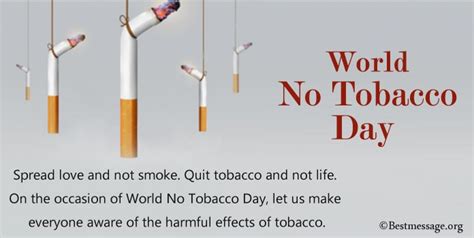 40+ World No Tobacco Day Messages 2024 Quotes, Slogans