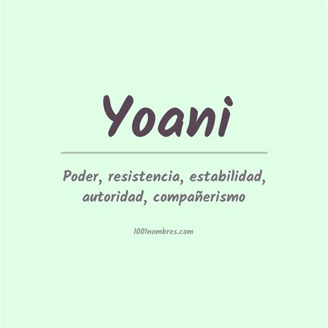 Significado Del Nombre Yoani