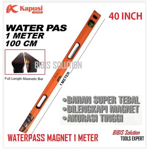 Jual Waterpas Magnet Panjang Meter Inch Penggaris Alat Ukur Level