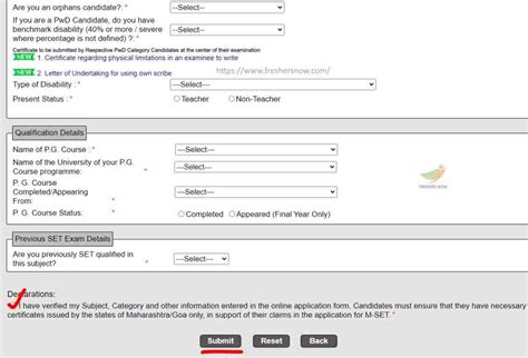 How To Fill Mh Set Online Application Form Registration