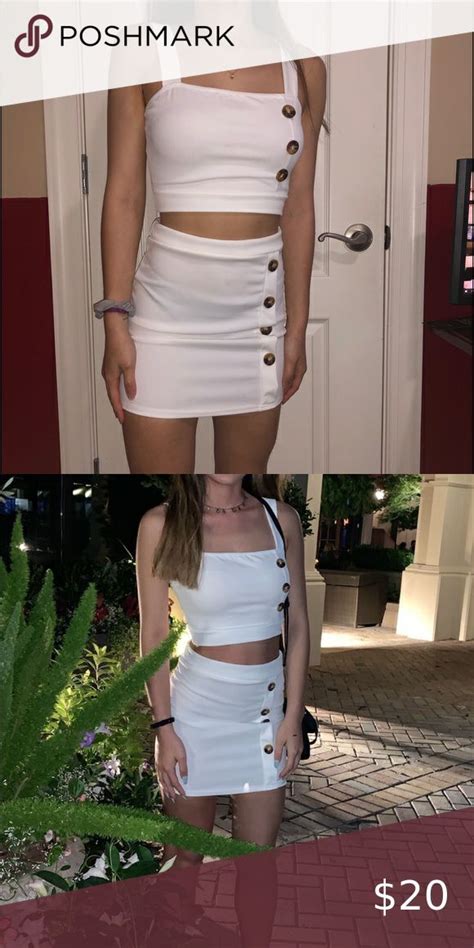 White two piece set | White two piece set, White two piece, Clothes design