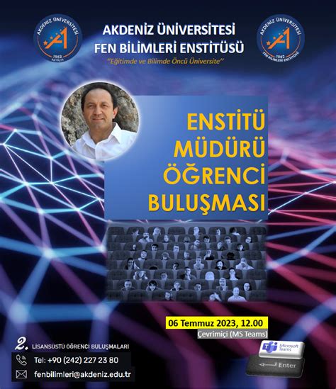 Enstitü Müdürü Öğrenci Buluşması Fen Bilimleri Enstitüsü