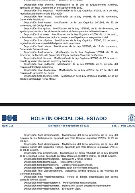 Iurisbelli On Twitter Leyes Modificadas Por La Ley Orgánica 10 2022