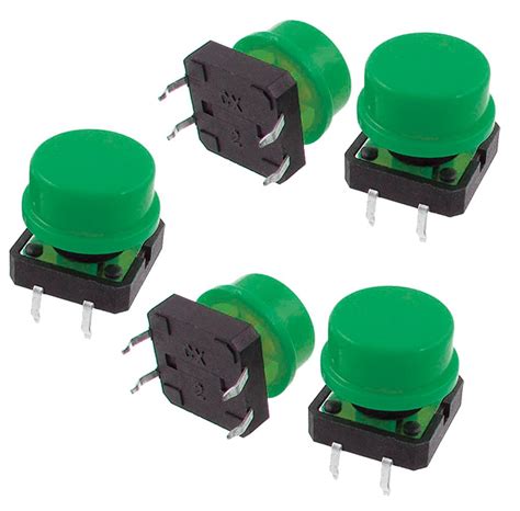 Bouton Tactile 12x12x7 3mm Vert 5 Pcs Opencircuit