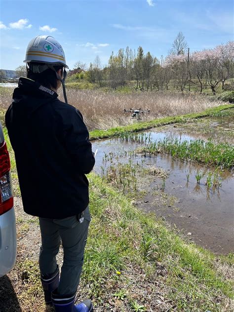 ドローンによる除草剤散布（茨城県） Iihara