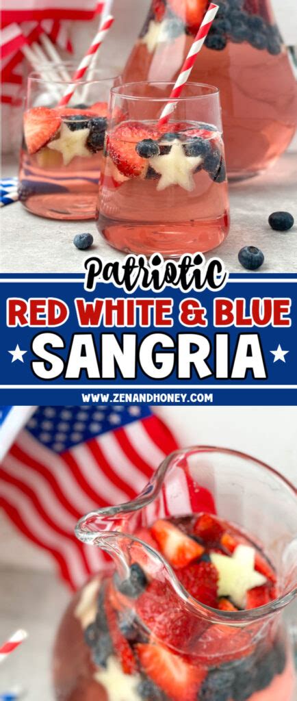 Red White And Blue Sangria ZEN AND HONEY