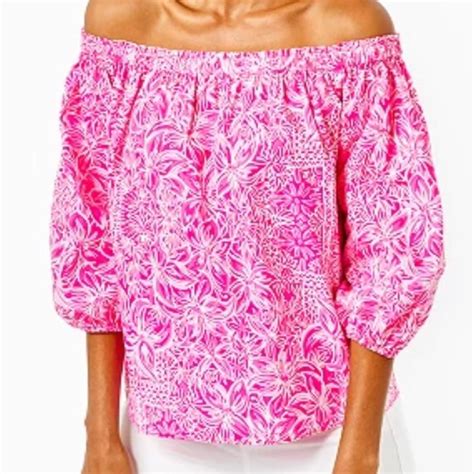 Lilly Pulitzer Tops Lilly Pulitzer Cold Shoulder Top Poshmark