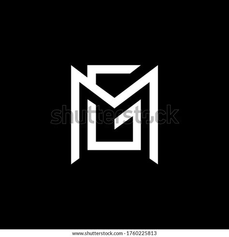 Mg Letter Logo Design Initial Letters Vetor Stock Livre De Direitos