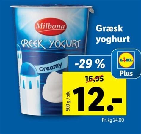 Milbona Græsk Yoghurt Tilbud Hos Lidl