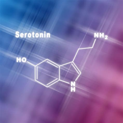 F Rmula Qu Mica Estructural De La Hormona Serotonina Foto Premium