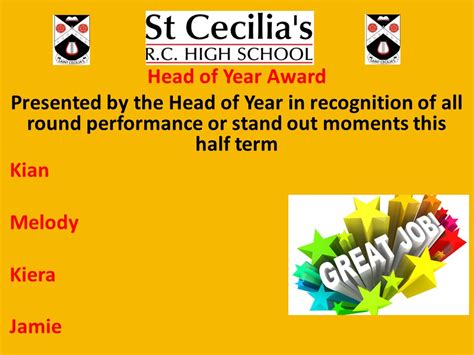 Year 8 Awards Assembly St Cecilia S Rc High School