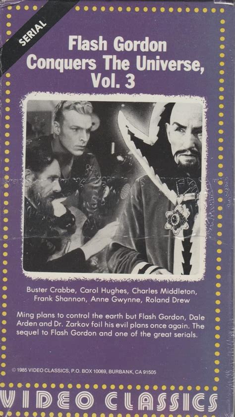 Flash Gordon Conquers The Universe Vhs Flash Gordon