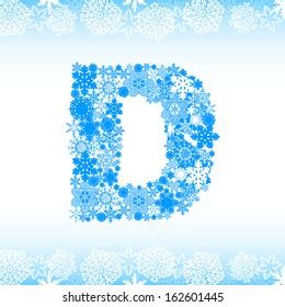 Snow Alphabet Letters Snowflakes Stock Illustration