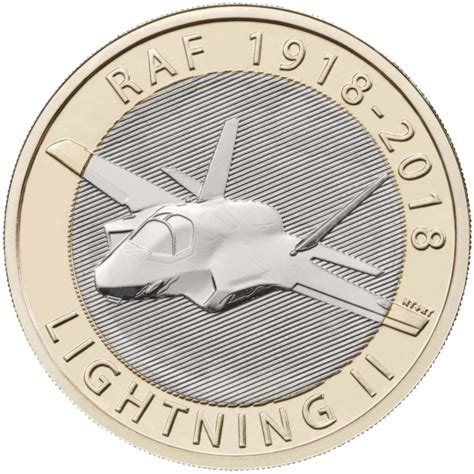 Raf Centenary F Lightning Ii Coin Brilliant Uncirculated Is