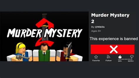 Roblox Murder Mystery 2 Is Getting Banned Youtube