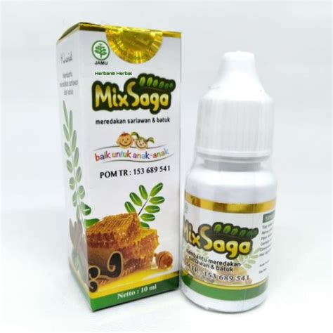 Jual Mix Saga Tetes Herbal Daun Saga Obat Batuk Panas Dalam Sariawan