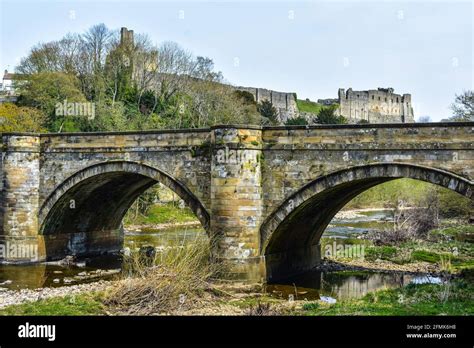 Richmond Castle From The River Swale Stock Photo Alamy