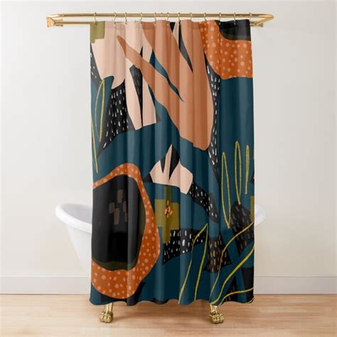 Geometric Shower Curtain Fractal Shower Curtain Abstract Shower