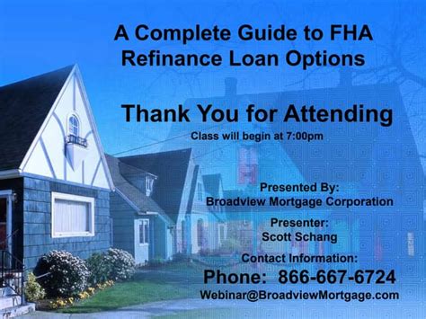 Fha Refinance Loan Programs Ppt