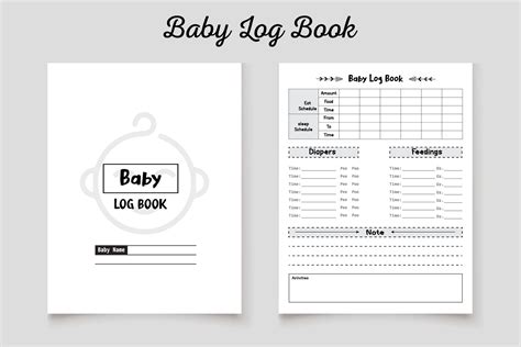 Baby Log Book Kdp Interior Template Vector Art At Vecteezy