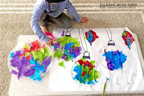 Easy Christmas Art Activity for Kids - Days With Grey