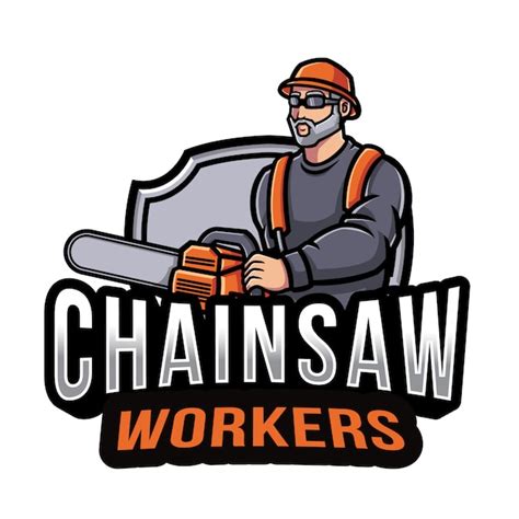 Premium Vector Chainsaw Workers Logo Template